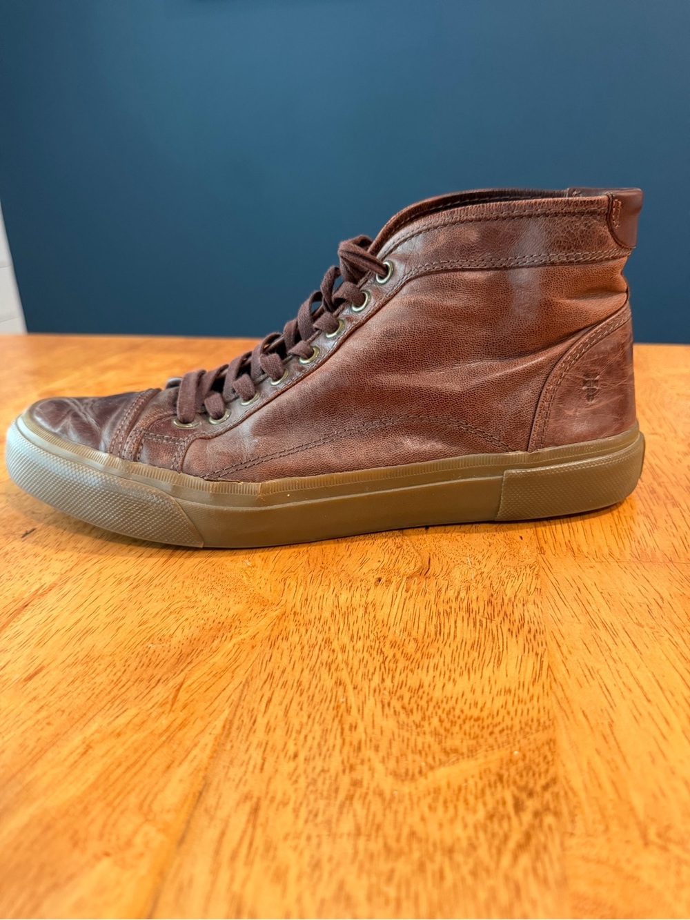 Men's Frye Brown Leather High-Top Sneakers